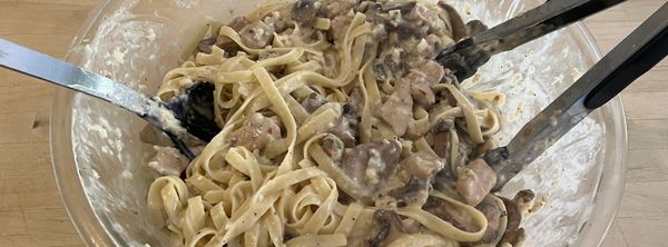 Chicken Mushroom Fettuccine Alfredo